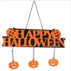 Étiquette suspendue HAPPY HALLOWEEN pour décoration d'halloween, décoration de fenêtre d'halloween, bandes suspendues en forme de citrouille PY0247