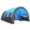 Kamp çadır 8-10 kişi 2 yatak odası 1 oturma odası su geçirmez tünel çift katman büyük aile gölgelik güneşlik