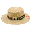 summer hats for women Flat Top Straw beach hat Panama Hat summer for women straw snapback