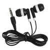 Black Colorful In Ear Earphones Headphone 3.5mm Wired Earbud Earphone For MP3 MP4 Cellphone For Museum School