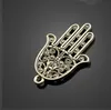20 PCSLot 282mm417mm antique silver plated Religious Big Size Hamsa Hand Charms pendant for DIY jewelry Jewelry making wholesa1187017