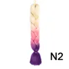 Ombre Kanekalon Jumbo Braids Syntetyczne warkocze włosy 60 Color Dostępne 100 g 24 calowe przedłużenie włosów różowy niebieski zielony 1pce3634015