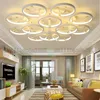 Simple Modern Household LED Round Crystal Ceiling Lamps Lights Lighting For Bedroom Living Room Study Room Restaurant Dinning Room Villas