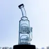 Kalın Cam Bong Nargile 12 Arms Ağaç Percolator Perc Petrol Kuyuları Çift Dab Rig 14mm Kadın Erkek Ortak Su Boruları