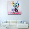 Elefante colorido mãe e filho pintura fotos abstratas impressões de arte de parede em tela para sala de estar decoração de casa sem moldura 2798772