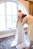 Kraj Syrenka Koronki Aplikacje Długie Rękawy Suknie Ślubne 2018 Tanie Vintage V Neck Sweep Pociąg Vestido Boho Plus Size Wedding Bridal Suknia