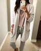 Femmes Hiver Lâche Cardigan Noir Blanc Doux Chaud Manteaux Longue Longueur Grandes Poches Survêtement Livraison Gratuite