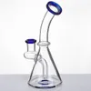 Tuyaux d'eau en verre de fumée Pyrex Bongs 14mm joint femelle Bong Pipe à fumer Dab plates-formes pétrolières barboteur narguilés bécher 943