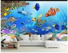 Personalizzato 3d murales carta da parati 3d foto carta da parati murales 3D Underwater World Camera dei bambini Cartone animato sfondo carta da parati decorazioni per la casa