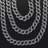Volldiamant-Kubanische Halskette 18 Zoll 20 Zoll 24 Zoll 30 Zoll Bling-Schmuck-Halskette für Männer Iced Out Miami Curb Cuban Link Chain