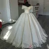 2019 Dubai Arabic Lace Wedding Dresses A Line Appliques Off The Shoulder Sweep Train Luxury Wedding Dress With Petticoat Ruffle Bridal Gowns