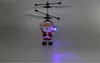 Novelty Lighting Electric Infrared Sensor Flying Santa Claus LED Flashing Light Toys Father Christmas Inductive Aircraft Helicopter Kids Magic Gift