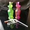 Glass Smoking Pipes Manufacture Hand-blown bongs Colored glass vase and water pipe kettle