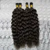 Pre bonded Curly Hair U Tip Human Hair Extensions Nautral Color Pre-bonded Full Head Brazilian Remy Hair