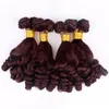 Funmi Bourgogne Cheveux Humains Tisse Bundles 3Pcs Vierge Vin Rouge 99J Funmi Cheveux Armure Romance Boucles Extensions de Trame de Cheveux pas cher prix