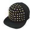 Unisex Cotton Casual Casquette Punk Hedgehog Hat Personlighet Jazz Snapback Spike Studded Rivet Spiky Baseball Cap för Hip Hop Rock Dance 9101