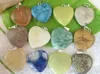 5 Packages GemStone Heart Charms Boxed Pendants WHOLESALE M7355