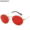 Oval Women Sunglasses Men Glasses Lady Luxury Retro Metal Sun Glasses Vintage Mirror UV400 oculos de sol