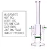 Tvillingfogar Glass Bong Hookahs vattenrör honungskaka perkolator bongs bubbler dubbel 14 mm fog riggar rökrör