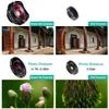 3 W 1 Szeroki kąt 15x Makro Telefon Kamera Obiektyw 230 ° Fisheye Clip-on Telefon Soczewka Zestaw do iPhone XS Samsung Android Smartfones