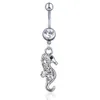 YYJFF D0235 ( 3 colors ) Pink color Nice Butterfly style belly ring with piercing body jewelry navel