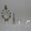 Shisha-Glas-NC-Kit mit Titannägeln, Kugelspitze, Quarzspitzen, Rauchpfeifen, Dab-Stroh, Bohrinseln, Rauchzubehör, Mini-Bubbler-Bong, Nektar-Sammler-Set