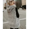 Spring faux fleece waistcoat Women open stitch sleeveless jacket coat with hooded Winter warm vests jackets Fashion Outwear