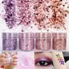 4box 10ml Pink Purple Nail Art Glier  Sheets Ultra-thin & 1mm Mixed Sequins Acrylic Tips Body Paint Nail Art Decoration