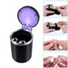 Car Ashtray Unique Blue Led Light Ashtray for Car Vehicle Auto Travel Cigarette Ash Holder Cup8152587