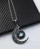 hot new Triple moon goddess black wiccan necklace with star moon gems is fashionable and exquisite