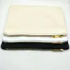 30 pz / lotto 7x10in borsa per il trucco in tela bianca con fodera in colore coordinato zip dorata nero bianco avorio borsa cosmetica borsa da toilette a209A
