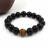 Commercio all'ingrosso nero naturale nero onice pietra perline bracciali moda uomo donna stretch regalo braccialetto yoga