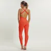 Partihandel Yoga hip push up fitness sport kostym yoga jumpsuit sportkläder för kvinnor gym löpande uppsättning mujer sport kläder backless tracksuit