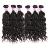 8a Brasiliansk Virgin Människa Hår 6 Bundlar Straight Body Deep Water Wave Kinky Curly Human Hair Extensions Raw Virgin Indian Hair Weave