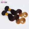 Alimagic Factory Outlet Tre Tone Body Wave Ombre Hair Weave 1B / 4/27 Blont Ombre Virgin Human Hair 3pcs 100g / st Brasilianska Peruanska