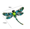 Vintage Colorful Crystal Rhinestone Dragonfly Brooches for Women Suit Jacket Coat Pins Wedding Brooch Fashion Jewelry Silver Gold Plated