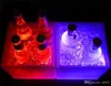Balde de gelo retangular com luz LED de 3500ml Luminoso de camada dupla balde refrigerador quadrado de plástico não tóxico ferramentas de bar de cozinha de tamanho grande 45k3971949