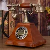 Europeu antigo telefone de madeira maciça landline retro moda criativa linha fixa casa americana para exibir telefone