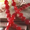 Hjärtformad 12x12mm röd Brasilien Ruby Ädelsten Heart Loose Beads 15 "