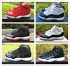 Top High 11 Basketball Shoes Concord Prom Night Carbon Fiber Men Trainers Gym Red Midnight Navy Bred 45 Space Jam 72-10 With BOX