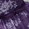 Прекрасный фиолетовый невесты Платья тюль с кружевом цветочные кружева свадебное платье гость одежда на заказ плюс размер дешевые