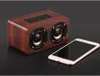 Altoparlante Bluetooth senza fili in legno retrò con uscita da 10 W Altoparlante HiFi portatile Bluetooth Mini 3D doppio altoparlante Ricarica USB MIGLIORE