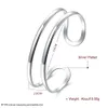 Mode 925 Silveröppning Bangle Kvinna Smycken Neutral Minimalistisk stil Ny design Toppkvalitet 10st / Lot