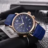 Günstige neue ewige Kalender 3268231 3228 Gold Zifferblatt Automatische Herren Watch Rosegold -Hülle Lederband Hochwertige Gents Watch6353658