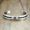 Bracelet homme OM Ohm Aum hindou Inde pour hommes femmes en acier inoxydable ton argent Yoga inspiré méditer Jewelry214P