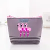 Cute Women Purses Cartoon Bird Flamingo Coin Wallet retro Canvas Card Bag Cartoon Cute girl storage Bag creative handbag