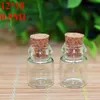 Hot Sale Small Mini Corked Bottle Vials Clear Glass Wishing Drift Bottle Container with Cork .5ml 1ml 2ml 3ml 4ml 5ml 6ml 7ml 10ml 15ml 20ml