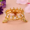 1PC Crown Pearl Nail Art Pen Brush Rack Stand Lightweight Holder Women Manicure Tools Gold/Silver Nail Brush Tools for Manicure