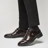 bruiloft schoenen mannen jurk heren zwarte schoenen formele elegante mannen schoenen kantoor bruin jurk coiffeur zapatos de vestir Hombre Cuero Herenschoenen