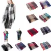 12 colori donna sciarpa in lana sintetica maglia nappa avvolgere sciarpa scialle scozzese oversize coperta invernale moda sciarpe e stole GGA825